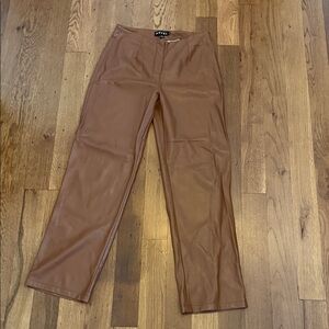 Motel Rocks Brown Leather Flare Pants
